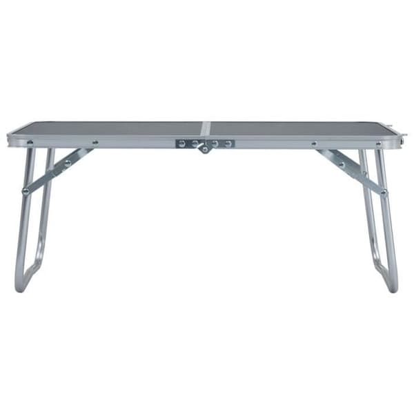 vidaXL Fällbart Campingbord Grå Aluminium 60x40 cm