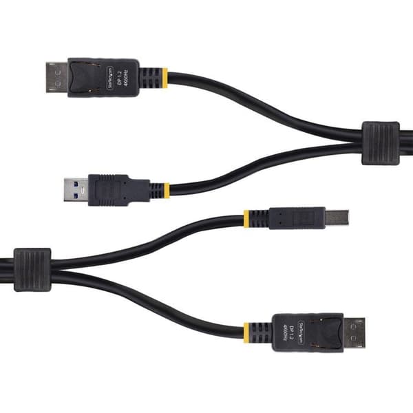 StarTech.com KVM-kabel DisplayPort och USB 5Gbps 1,8m - 4K 60Hz - Datoraccessoarer