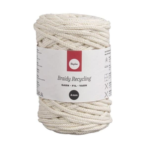 Fil Braidy - Braidy - 4mm - Elfenben - Nystan 250g - 65m