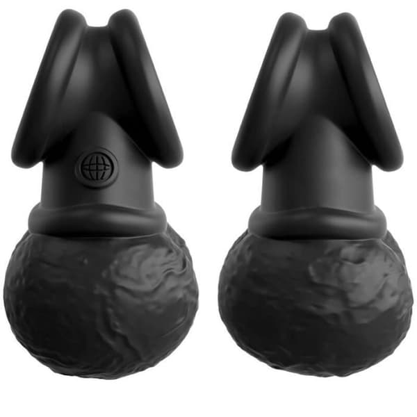 KING COCK - ELITRING MED SILIKONTESTIKLAR -