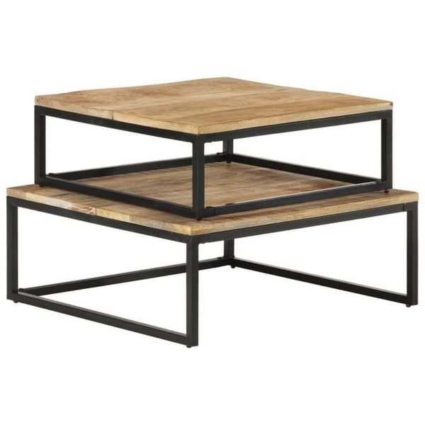 vidaXL Gigognetabeller 2 st Solid mangoträ 320389
