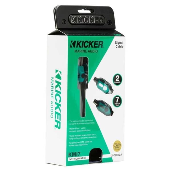 Kicker 47KMI7 Marinserie 2-Ch RCA Interconnect, 7,0 m