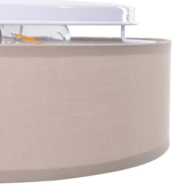 Takplafonder i taupe Ø 38 cm tyg E27