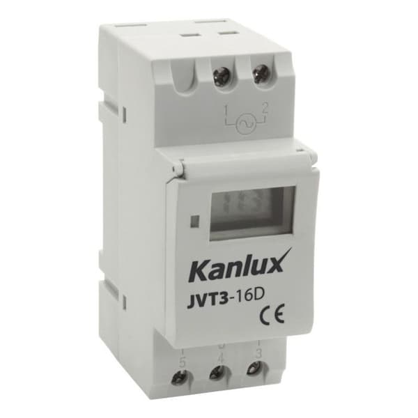 Elektronisk programmerare för TH35-skena - 16A - Astronomisk funktion - Vit KL-18721