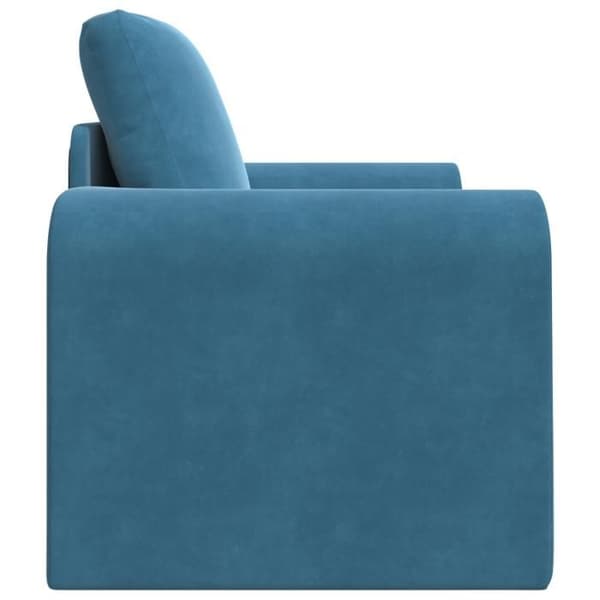 Sängsoffa på golvet 2 i 1 Blå 98x71x83 cm Sammet