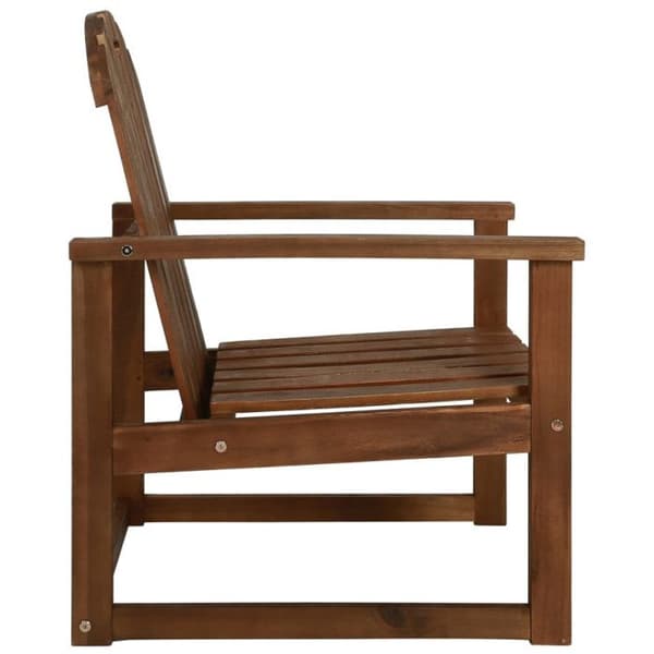 vidaXL Trädgårdsstolar Set med 2 Solid Acacia Wood 44033