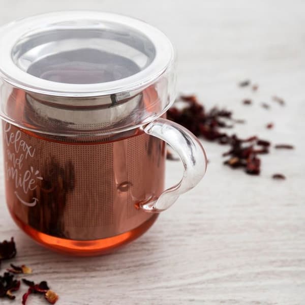 Mugg - Quid - Serenia - 35cl - Rostfritt stål - Borosilikatglas - Diskmaskinssäker