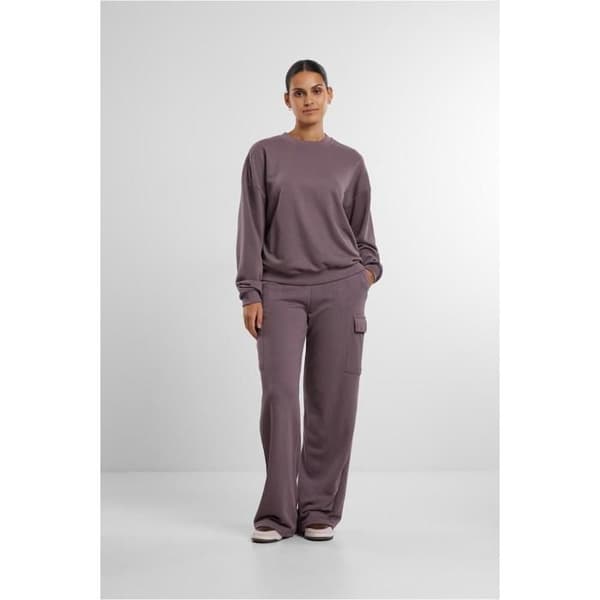 Oversize rundhalsad tröja för kvinnor Urban Classics Light Terry