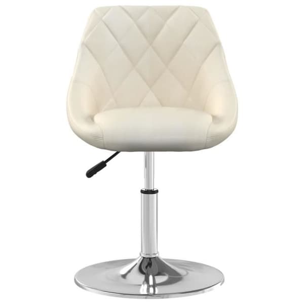 vidaXL Matstolar svängbara 2 st Crème Sammet 335282