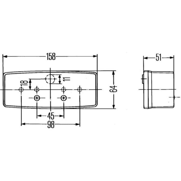 Bakljus Hella 2SD 003 184-041 – röd