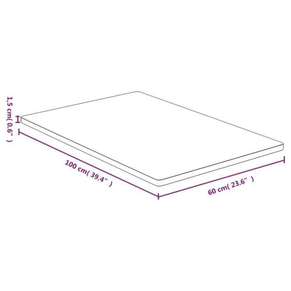 vidaXL Bordsskiva 60x100x1,5 cm bambu 3154990