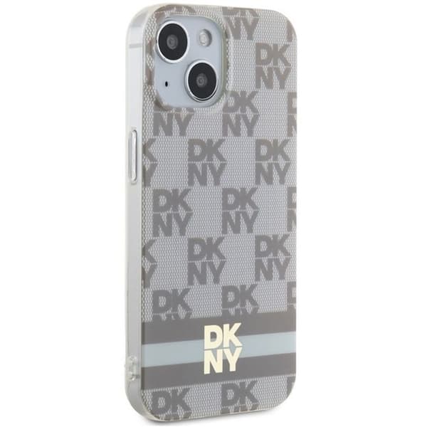 Coque iPhone 15 Plus - DKNY - DKHMP15MHCPTSE - Beige - Mönster Rutig Mono - Optimalt skydd