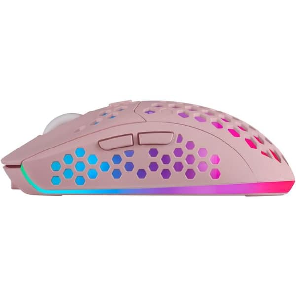 Trådlös mus - MARS GAMING - MMW3 RGB - Ergonomisk - Optisk sensor - Rosa