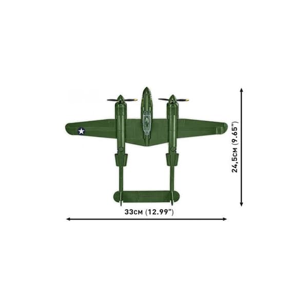 Modell - COBI - Lockheed P-38 Lightning - 332 delar - Att montera själv - Blandet