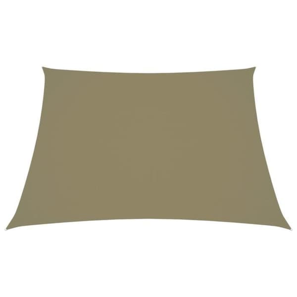 vidaXL Parasol Sail Oxford Tyg Rektangulär 2x2,5 m Beige