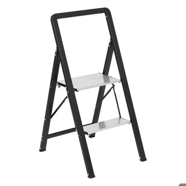 Grå aluminiumstege 2 steg H83cm - 5 five simply smart