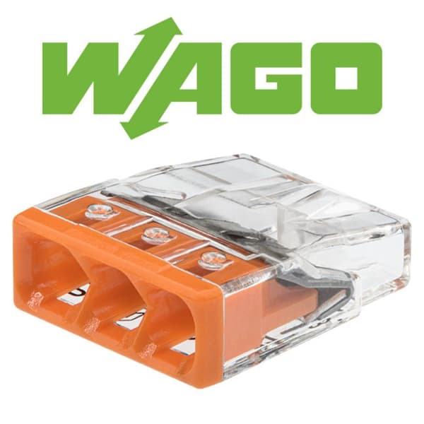 Flaska med 50 mini terminaler 3 ledare S2273 WAGO