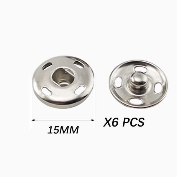 Metalltryckknappar CCLKHY FRAK-Silver – sykit 2 delar, silver