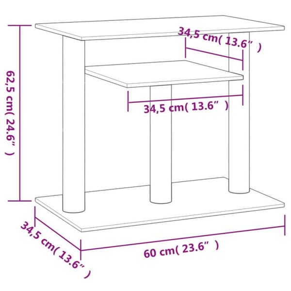 vidaXL Cat Trees with Platforms Cream 62,5 cm 172046