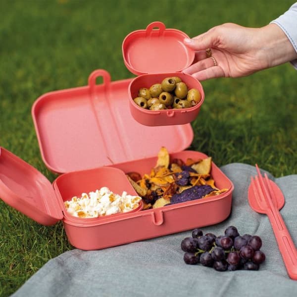 Lunchbox - KOZIOL - PASCAL READY - Set of 3 - Red Color - Classic Style