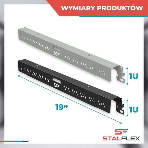 Multipris - STALFLEX - B-RLF19-1UG - LED-panel 19 - 1U - Grå - Inomhus