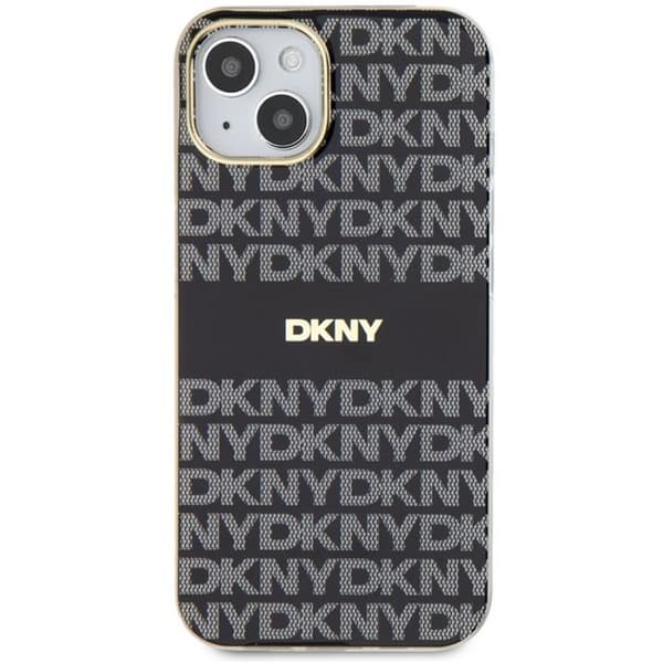 Coque iPhone 15 Plus - DKNY - IML Mono & Stripe - Svart - Optimal skydd - Elegant design