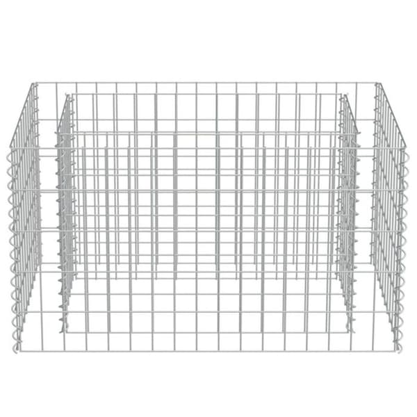 Upphöjd gabionsäng - VIDAXL - Galvaniserat stål - 90x50x50 cm - Silver - Rektangulär