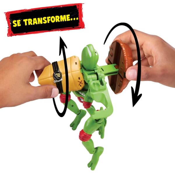 Rörlig figur - NINJA SKILPADDER - TU8384 - Transformbar 2-i-1 - Rörlig - 15 cm