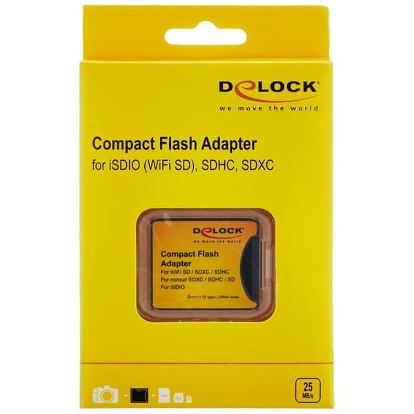DELOCK SD, SDHC, SDXC till CompactFlash kortadapter - 62637
