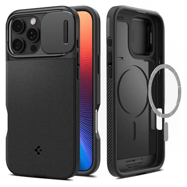 Spigen Optik Armor MagSafe-fodral för iPhone 16 Pro - Svart