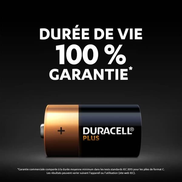 Duracell Plus C alkaliska batterier, 1,5V LR14 MN1400, 4-pack