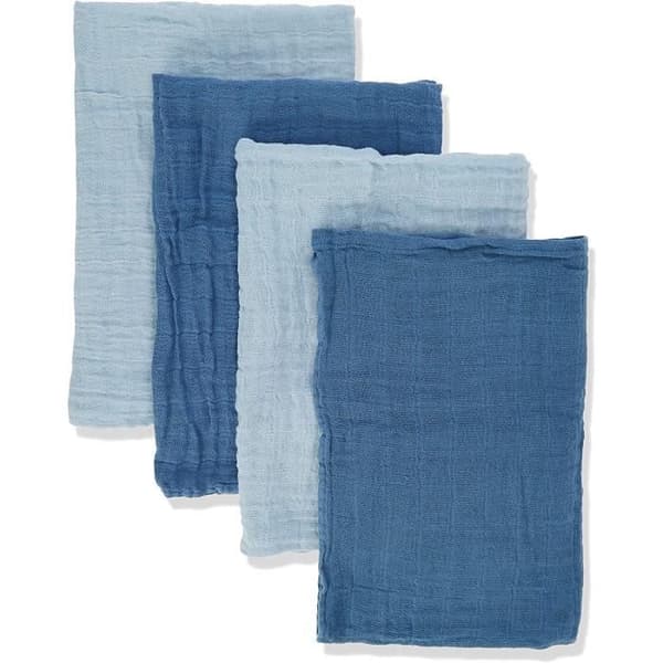 Pippi 4er Pack Unisex Windeln Für Spucktücher, Kuscheltücher Oder Windeltücher Geeignet Badset, Blå (Baby