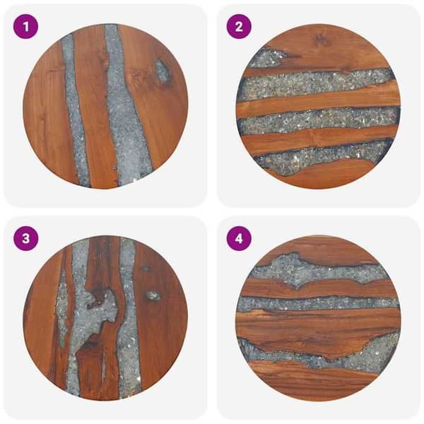 vidaXL Soffbord Teak Resin 60 cm 243466