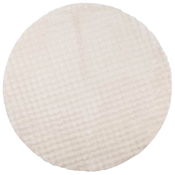 vidaXL Rund yta Matta SIROLO Beige Ø 120 CM Polyester 42022749