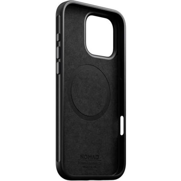 Horween Nomad Black Leather MagSafe-kompatibelt iPhone 16 Pro Max-fodral