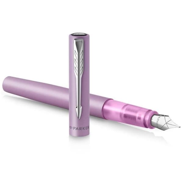 PARKER VECTOR XL reservoarpenna - Metallic lila lack - Medium spets - Blå bläck refill