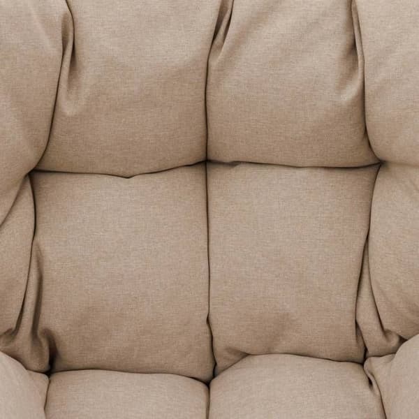 Trädgårdssoffa "Meloane" beige stål och polyester - Hespéride