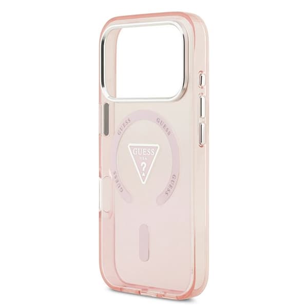 Coque Guess IML Gradient Triangle Logo MagSafe för iPhone 17 Pro - Rosa