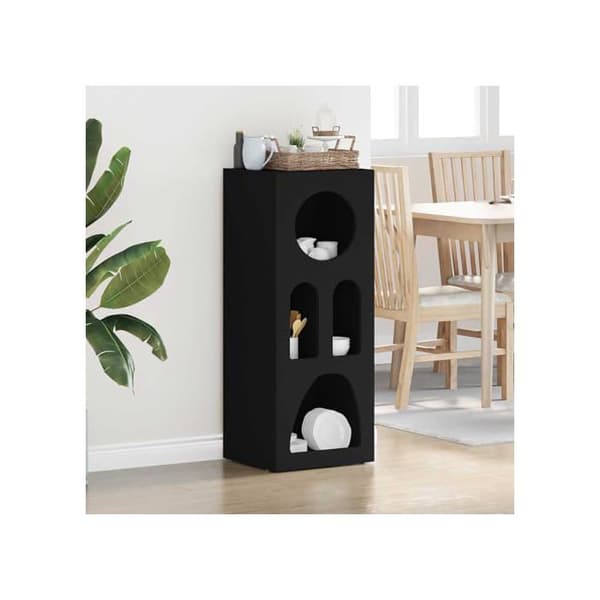 Modern buffet i trä - vidaXL - Svart - 40x35x100.5 cm - Rektangulär - Matrum - Vardagsrum - Elegant