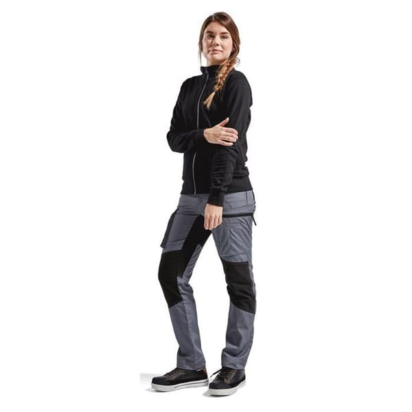 Arbetsbyxor stretch dam Blaklader polycotton - Grå / Svart