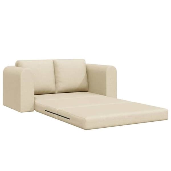 Sängsoffa 2-i-1 Creme 148x71x83 cm Tyg
