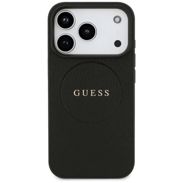 Guess Grained Ring Case med MagSafe för iPhone 17 Pro 6.3" Svart