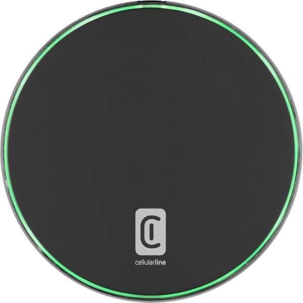 Trådlös laddningsplatta - CELLULARLINE - Fast Pad - 15 W Qi - USB-C-ingång - Svart