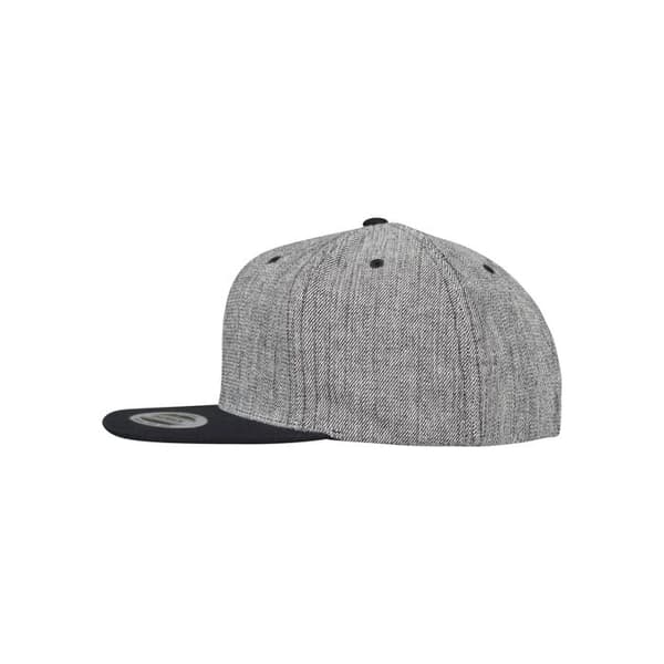 Snapback & Strapback Cap - Flexfit - Solid Melange - Svart - Justerbar - Herr