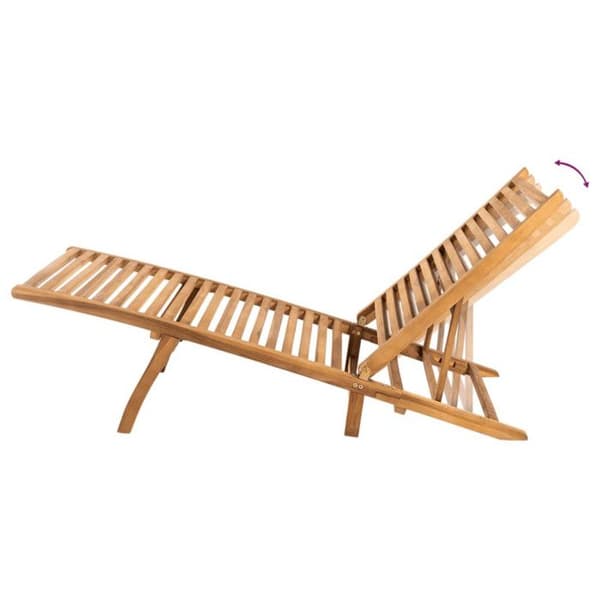 vidaXL Solstol i massiv teak
