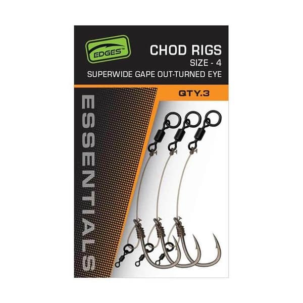 Fox Edges Swog Chod krokmontering (x3) - silver/svart - Silver - Storlek 6