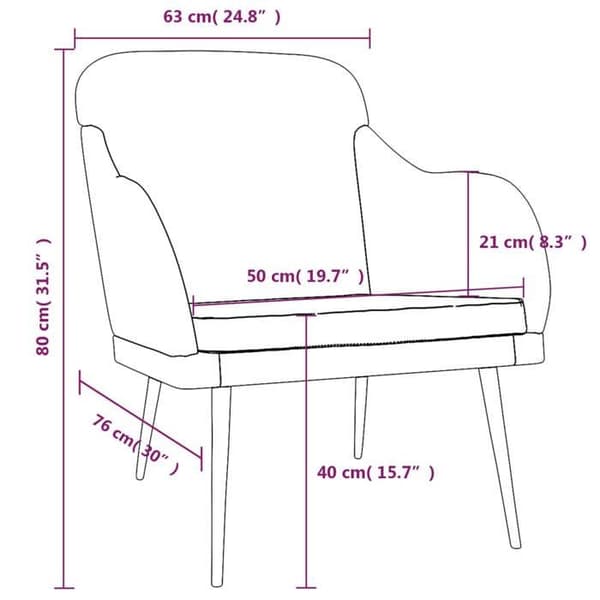 vidaXL Fåtölj Ljusgrå 63x76x80 cm Sammet 351454
