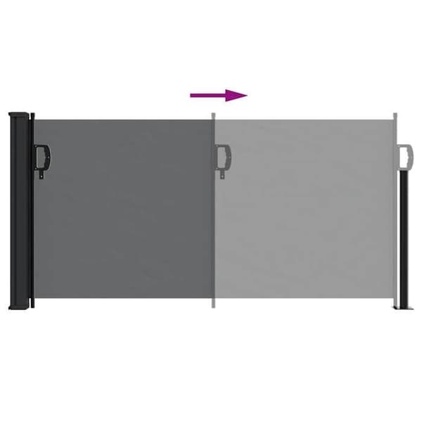 vidaXL Fällbar sidokappa svart 100x500 cm 4004384