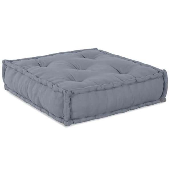 Grå modulär pouf 70x70x54 i tyg