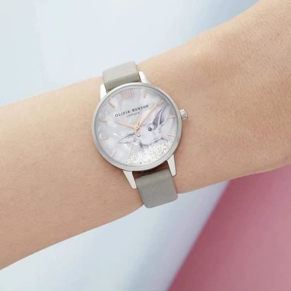 Olivia Burton kvartsklocka med läderrem - OB16WL86